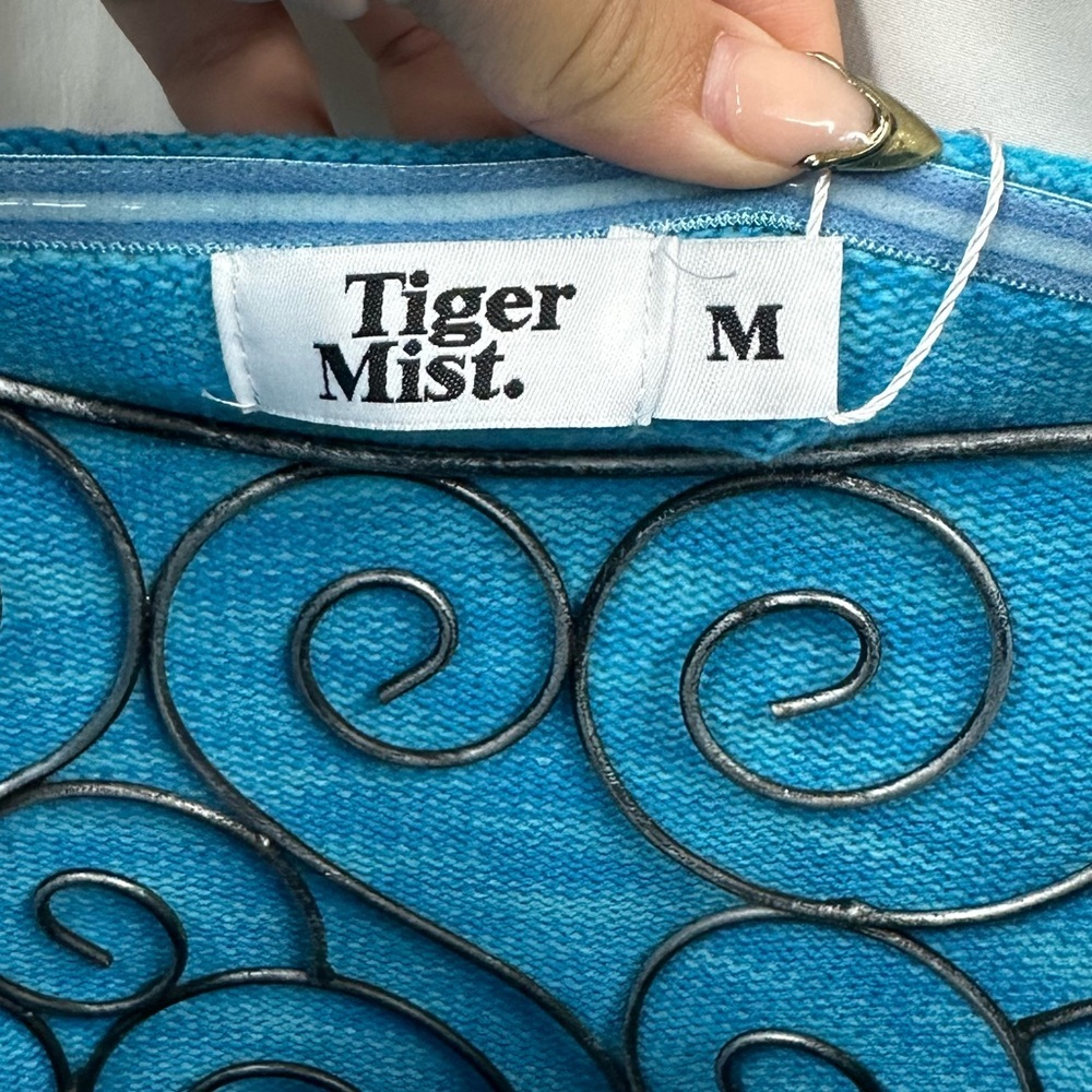 Tiger Mist blue knit strapless maxi dress size M - Picture 3 of 6